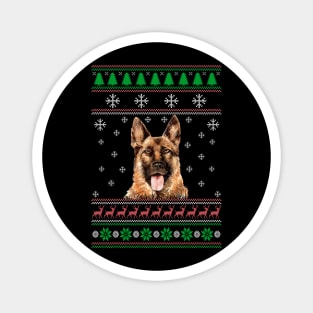 German Shepherd Ugly Christmas Sweater Funny Dog Lover Owner Gifts Magnet